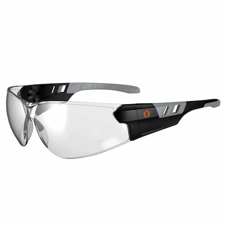 Ergodyne SAGA, Safety Glasses, Indoor/Outdoor Lens, Matte Black Frame, Frameless SAGA
